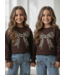 Leopard Bow Sweater – Marron