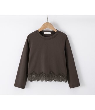Lace Detail Top – Marron