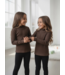 Draakjes en Boefjes Rib Col Top – Marron