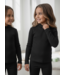 Draakjes en Boefjes Rib Col Top – Zwart