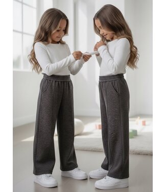 Wide Leg Soft Pants – Donker bruin