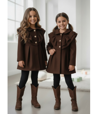 Royal Ruffle Coat – Marron