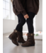 Suede Fringe Boots - Marron