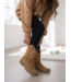 Suede Cowboy Boots - Camel (verzenddatum 14 sept)