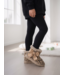 Furry Leopard Boots - Beige