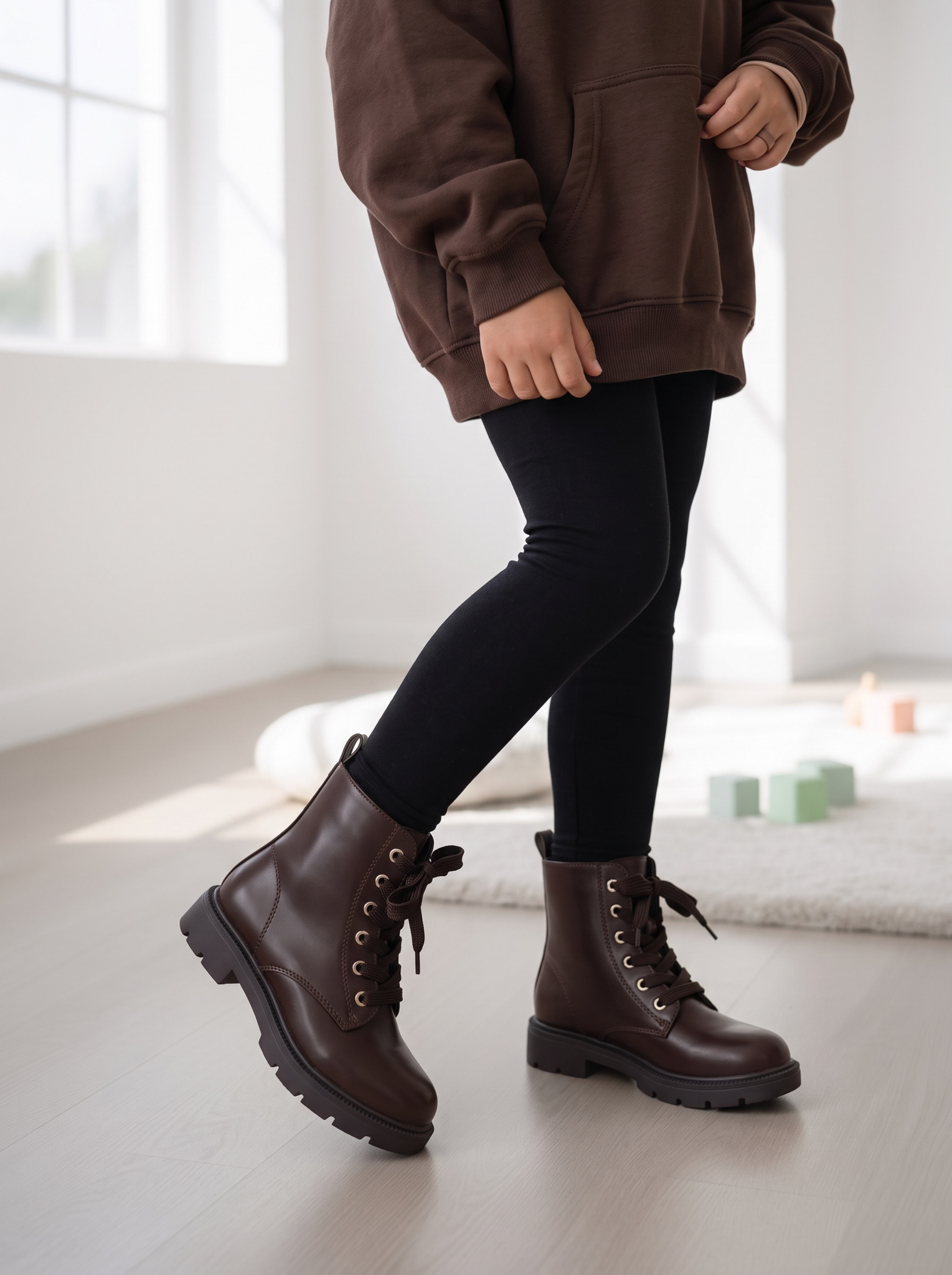 Classic Lace Boots - Marron