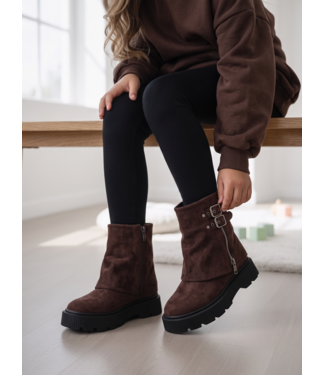 Buckle Boots – Marron