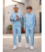 Icon Embossed Joggingset – Licht Blauw