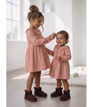 Dirkje  Ruffle Collar Dress – Misty Rose