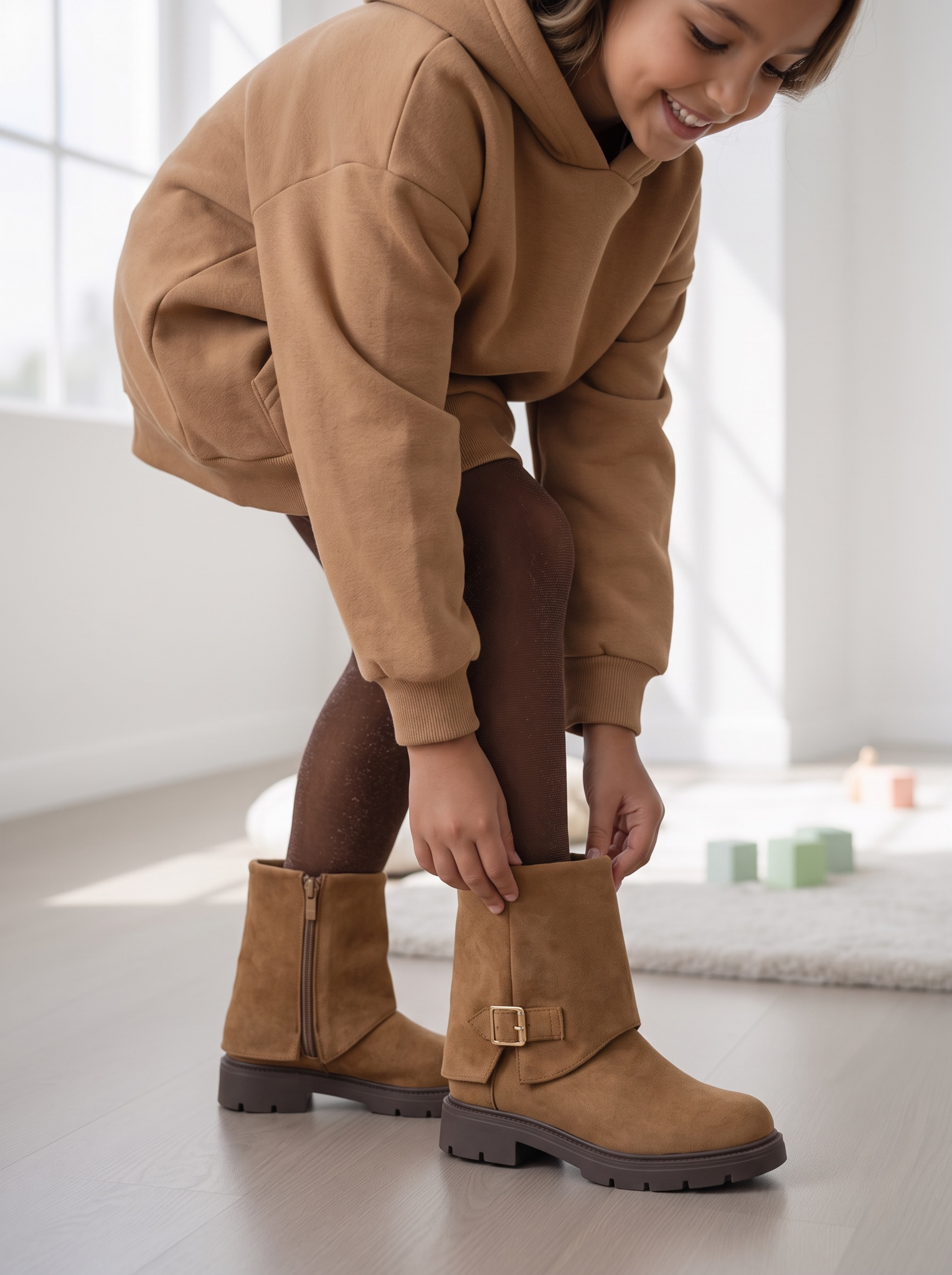 Buckle Boots – Camel (Verzenddatum 15 aug)