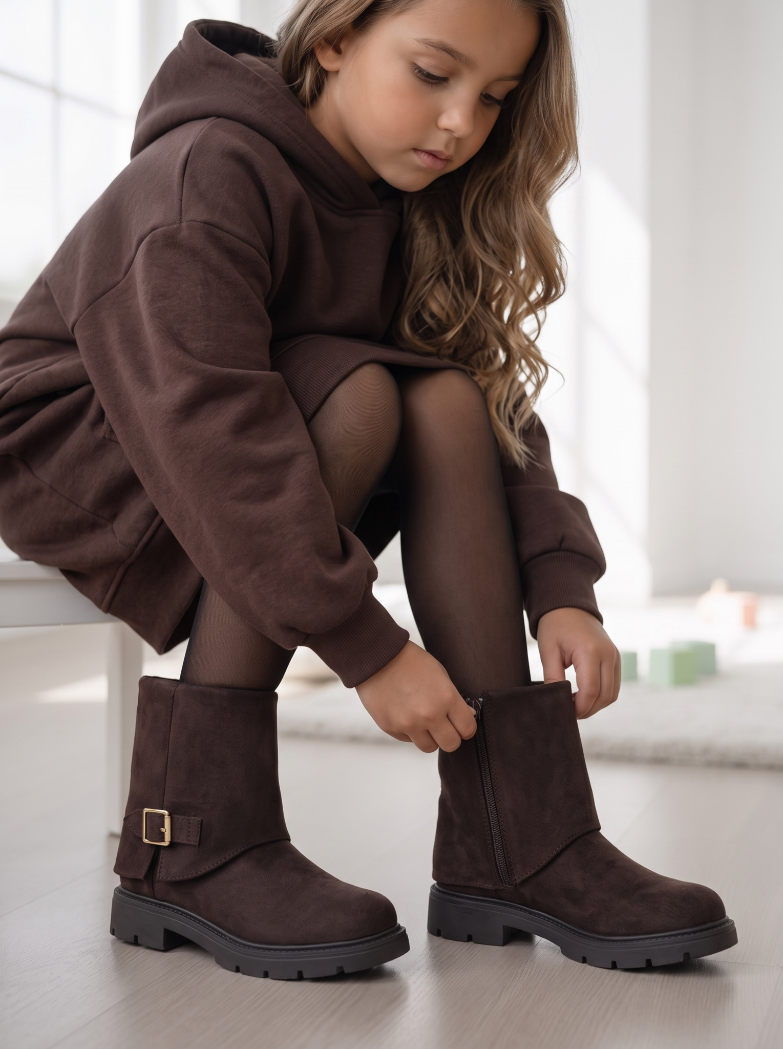 Buckle Boots – Marron (Verzenddatum 15 aug)