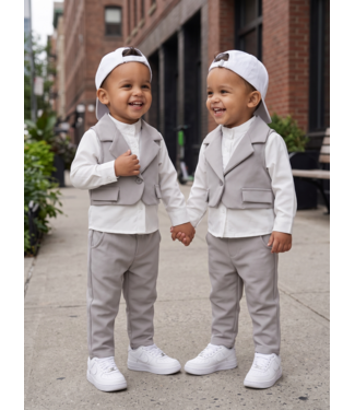 Little Gentleman Set 3-delig – Light Grey (Verzenddatum 15 sept)