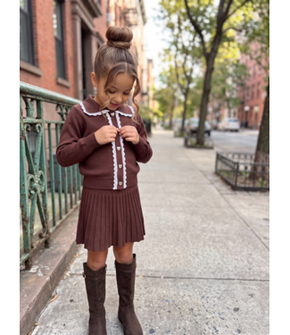 Hearts & Lace Knit Set – Marron (Verzenddatum 17 sept)
