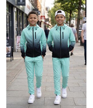 Ombre Sport Joggingset – Turquoise/Black