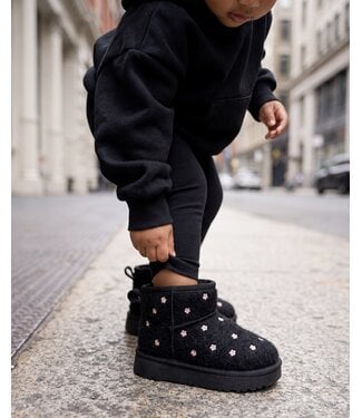Teddy Flower Boots - Zwart
