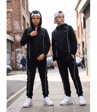 Icon Contrast Piping Joggingset – Zwart
