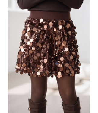 Pailletten Rokje – Marron