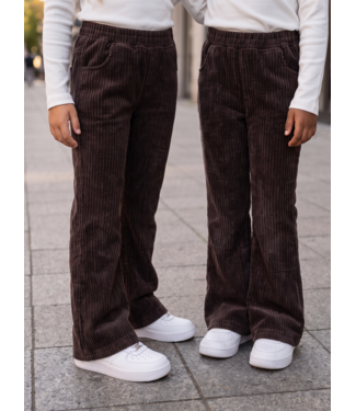 Draakjes en Boefjes Corduroy Flared Broek – Marron