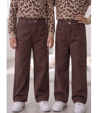Wide Leg Jeans - Marron (verzenddatum 24 sept)
