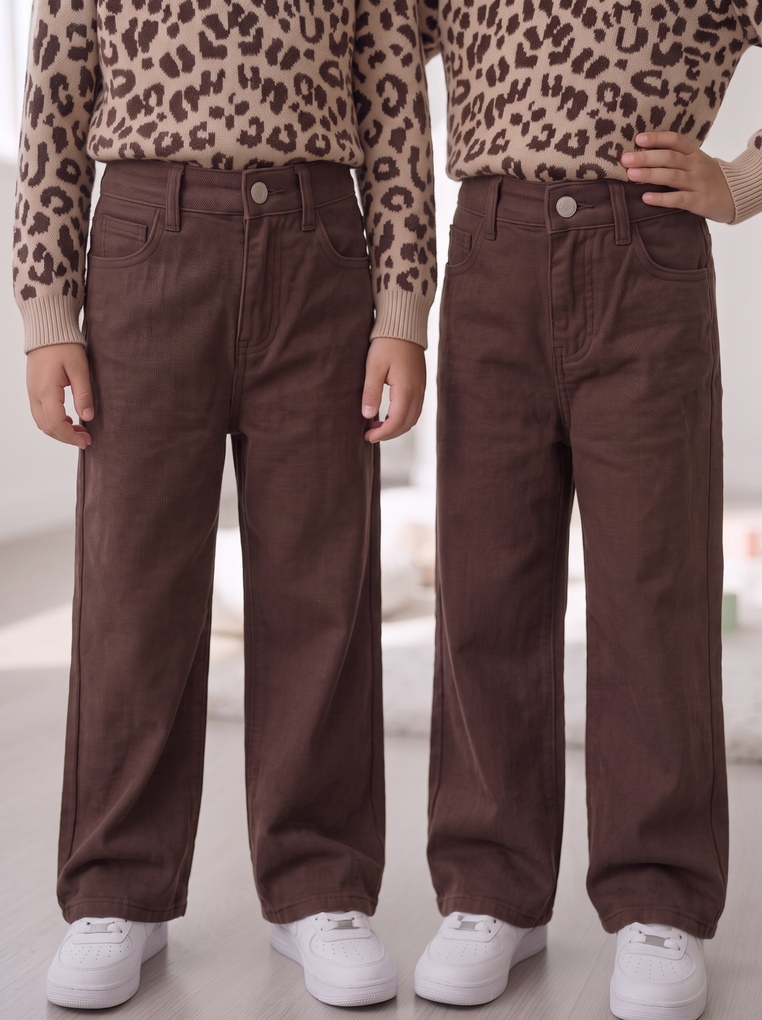 Wide Leg Jeans - Marron (verzenddatum 24 sept)