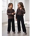 Leopard Knit Polo Sweater – Marron