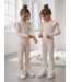 Ruffle Rib Knit Flared Set – Cream (verzenddatum 24 sept)