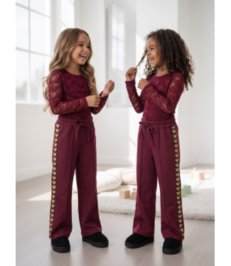Golden Heart Flared Pants – Bordeaux (Verzenddatum 24 sept)