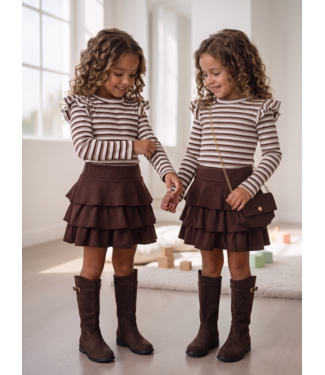 Cocoa Ruffle Dress & Bag – Bruin