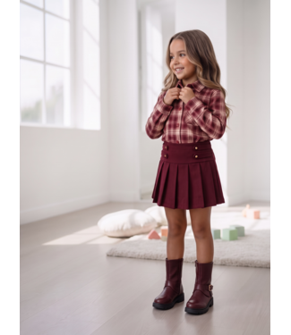 Heritage Check Skort Set – Bordeaux