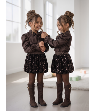 Sparkle Bubble Skirt – Marron