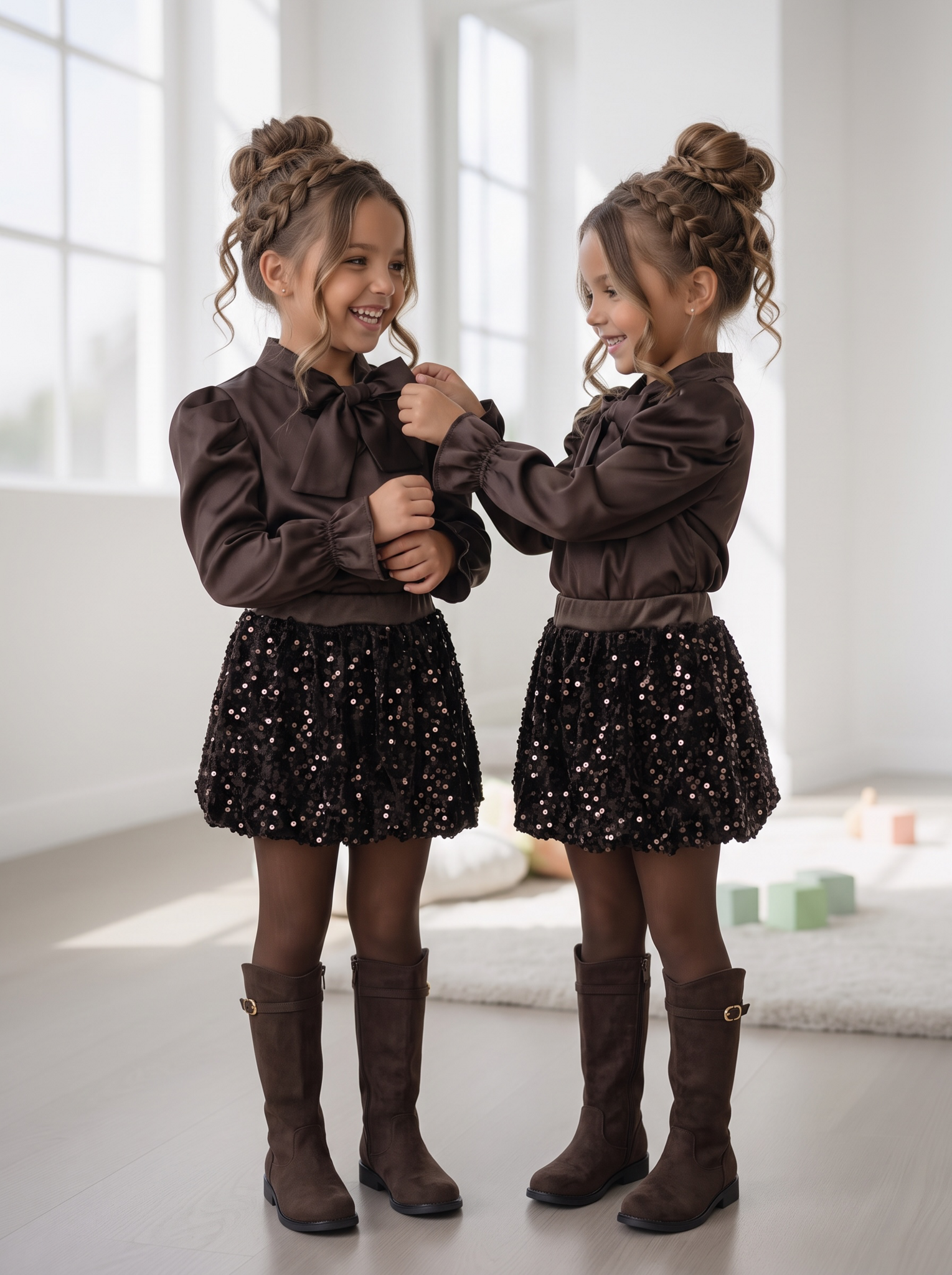 Sparkle Bubble Skirt – Bruin (Verzenddatum 12 okt)