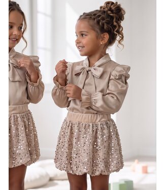 Sparkle Bubble Skirt – Goud/Beige