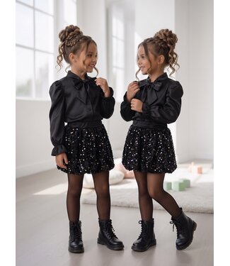 Sparkle Bubble Skirt – Zwart