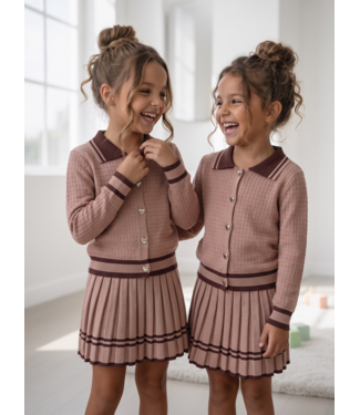 Heart Knit Set – Taupe