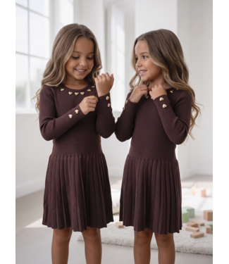 Golden Heart Knit Dress – Bruin