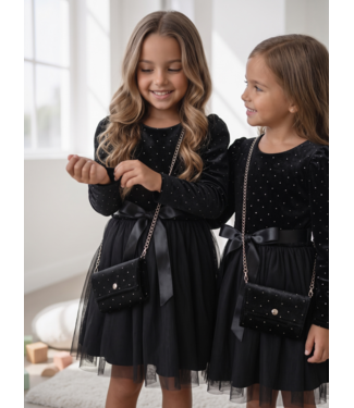 Twinkle Tule Dress met Tasje – Zwart