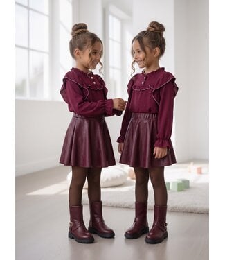 Pearl Ruffle Set – Bordeaux (verzenddatum 1 okt)