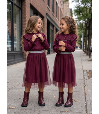 Bordeaux Ruffle Tulle Set