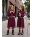 Bordeaux Ruffle Tulle Set