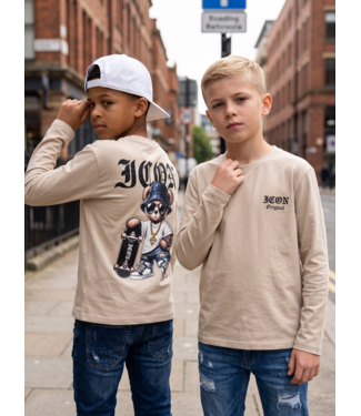 Icon Skate Bear Longsleeve – Beige