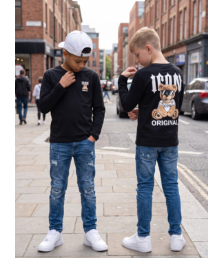 Icon Original Teddy Bear Longsleeve – Zwart (verzenddatum 4 okt)