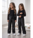 Leatherlook Wide Leg Broek – Zwart