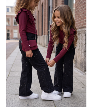 Sparkle Wide Leg Jeans – Zwart