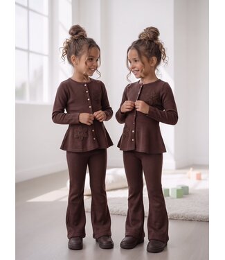 Flower Touch Flared Set – Marron