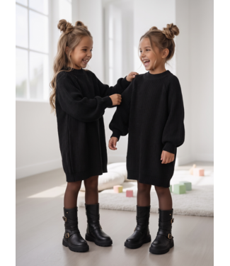 Soft Knit Sweater Dress – Zwart (verzenddatum 22 okt)