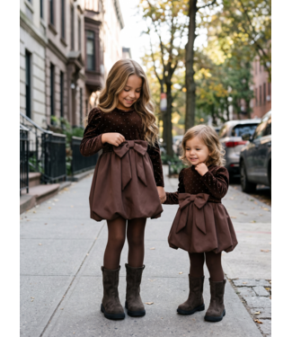 Twinkle Bow Balloon Dress – Bruin