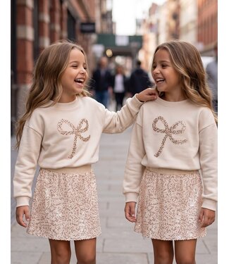 Sparkle Bow Sequin Set – Champagne (verzenddatum 8 okt)