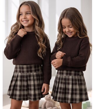 Cocoa Check Knit Set – Bruin (Verzenddatum 8 okt)