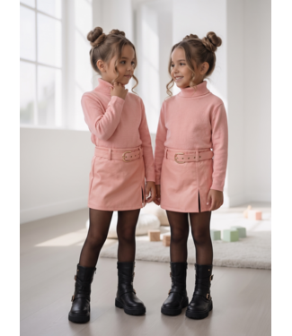 Blush Chic Leatherlook Skort Set