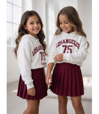 LA College Pleated Set – Bordeaux